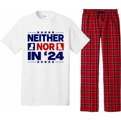 Neither Nor In 24 Funny Trump US Flag Biden Retro Vintage Pajama Set