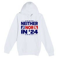 Neither Nor In 24 Funny Trump US Flag Biden Retro Vintage Premium Pullover Hoodie