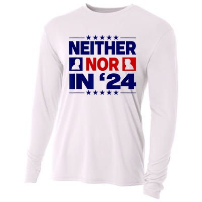 Neither Nor In 24 Funny Trump US Flag Biden Retro Vintage Cooling Performance Long Sleeve Crew