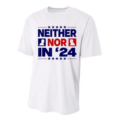 Neither Nor In 24 Funny Trump US Flag Biden Retro Vintage Performance Sprint T-Shirt