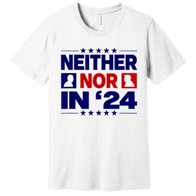 Neither Nor In 24 Funny Trump US Flag Biden Retro Vintage Premium T-Shirt