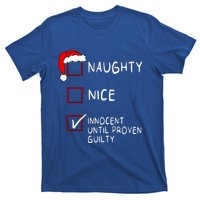 Naughty Nice Innocent Until Guilty Xmas Christmas T-Shirt