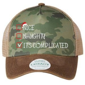 Nice Naughty ItS Complicated List Santa Christmas Xmas Pjs Gift Legacy Tie Dye Trucker Hat