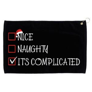 Nice Naughty ItS Complicated List Santa Christmas Xmas Pjs Gift Grommeted Golf Towel