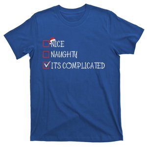 Nice Naughty ItS Complicated List Santa Christmas Xmas Pjs Gift T-Shirt