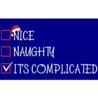 Nice Naughty ItS Complicated List Santa Christmas Xmas Pjs Gift Bumper Sticker