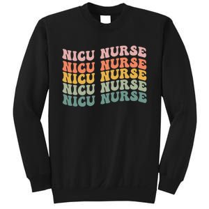 NICU Nurse ICU Neonatal Retro Nursing Groovy Sweatshirt