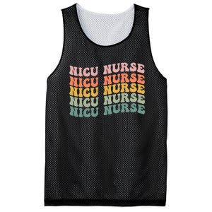 NICU Nurse ICU Neonatal Retro Nursing Groovy Mesh Reversible Basketball Jersey Tank