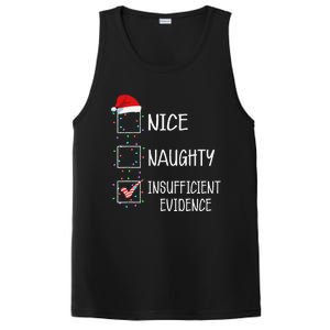 Nice Naughty Insufficient Evidence Funny Christmas List PosiCharge Competitor Tank