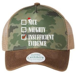 Nice Naughty Insufficient Evidence Christmas List Santa Xmas Gift Legacy Tie Dye Trucker Hat