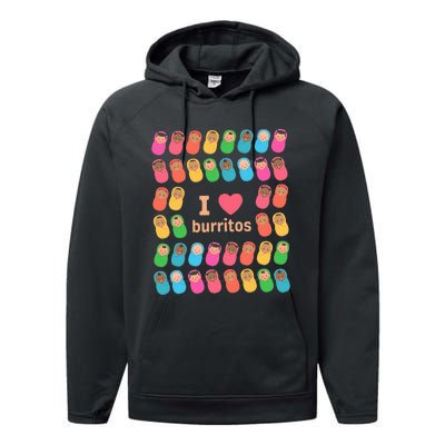 NICU Nurse I Love Burritos Infant Care Specialist Newborn Performance Fleece Hoodie