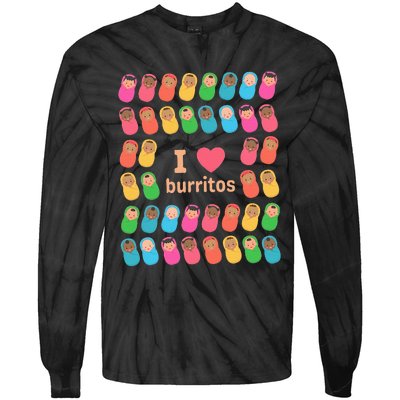 NICU Nurse I Love Burritos Infant Care Specialist Newborn Tie-Dye Long Sleeve Shirt