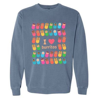 NICU Nurse I Love Burritos Infant Care Specialist Newborn Garment-Dyed Sweatshirt