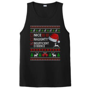 Nice Naughty Insufficient Evidence Ugly Christmas Gift PosiCharge Competitor Tank