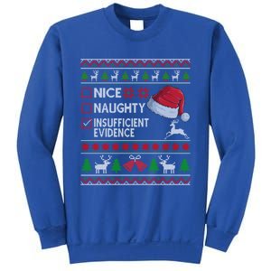 Nice Naughty Insufficient Evidence Ugly Christmas Gift Sweatshirt