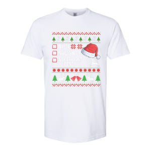 Nice Naughty Insufficient Evidence Ugly Christmas Gift Softstyle CVC T-Shirt