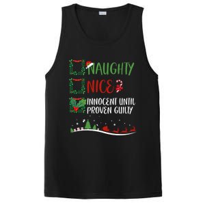 Nice Naughty Innocent Until Proven Guilty Christmas Santa Meaningful Gift PosiCharge Competitor Tank