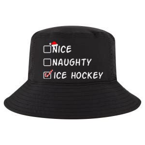 Nice Naughty Ice Hockey Funny Christmas Ice Hockey Player Gift Cool Comfort Performance Bucket Hat