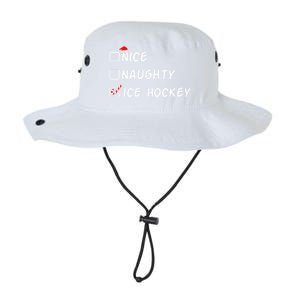 Nice Naughty Ice Hockey Funny Christmas Ice Hockey Player Gift Legacy Cool Fit Booney Bucket Hat