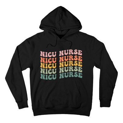 NICU Nurse ICU Neonatal Retro Nursing Team Tiny Humans Hoodie