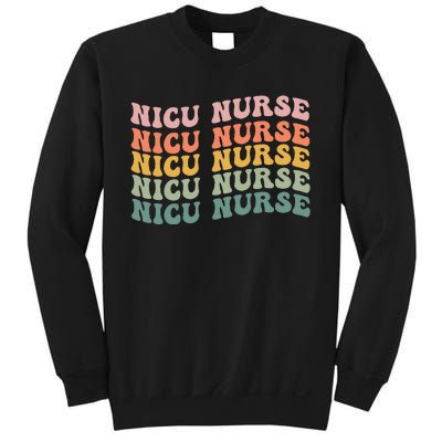 NICU Nurse ICU Neonatal Retro Nursing Team Tiny Humans Sweatshirt