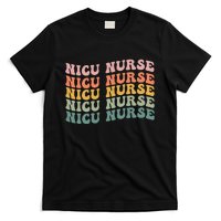 NICU Nurse ICU Neonatal Retro Nursing Team Tiny Humans T-Shirt