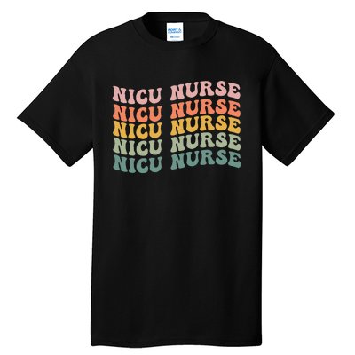 NICU Nurse ICU Neonatal Retro Nursing Team Tiny Humans Tall T-Shirt