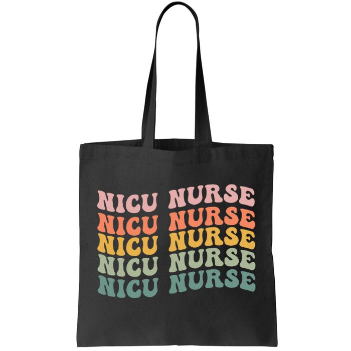 NICU Nurse ICU Neonatal Retro Nursing Team Tiny Humans Tote Bag