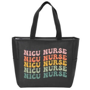 NICU Nurse ICU Neonatal Retro Nursing Team Tiny Humans Zip Tote Bag