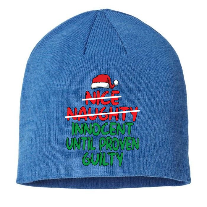 Nice Naughty Innocent Until Proven Guilty Christmas List Meaningful Gift Sustainable Beanie