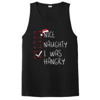 Nice Naughty I Was Hangry Christmas List Xmas Santa Claus PosiCharge Competitor Tank