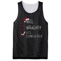 Nice Naughty Its Complicated Christmas List Santa Claus Mesh Reversible Basketball Jersey Tank