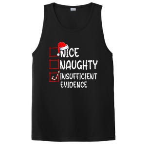 Nice Naughty Insufficient Evidence Christmas List Santa  PosiCharge Competitor Tank