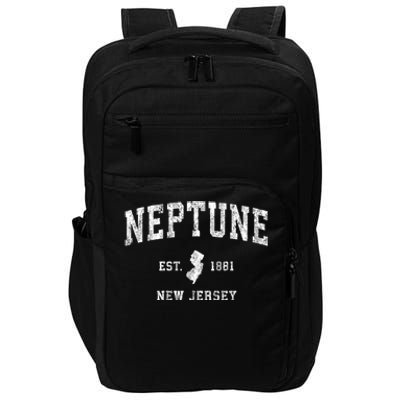 Neptune New Jersey Nj Vintage Athletic Sports Impact Tech Backpack