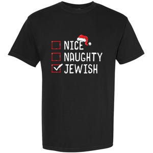 Nice Naughty Jewish Christmas List Garment-Dyed Heavyweight T-Shirt