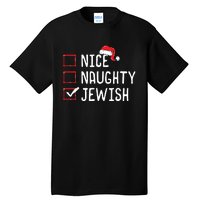 Nice Naughty Jewish Christmas List Tall T-Shirt