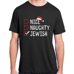 Nice Naughty Jewish Christmas List Adult ChromaSoft Performance T-Shirt