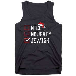 Nice Naughty Jewish Christmas List Tank Top