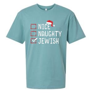 Nice Naughty Jewish Christmas List Sueded Cloud Jersey T-Shirt