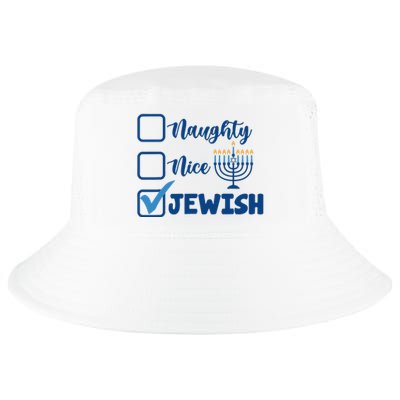 Naughty Nice Jewish Happy Hanukkah Pajama Family Matching Cool Comfort Performance Bucket Hat