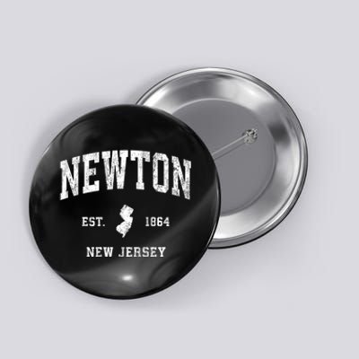 Newton New Jersey Nj Vintage Athletic Button