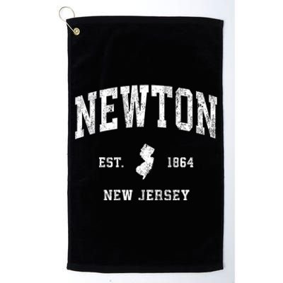 Newton New Jersey Nj Vintage Athletic Platinum Collection Golf Towel