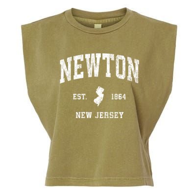 Newton New Jersey Nj Vintage Athletic Garment-Dyed Women's Muscle Tee