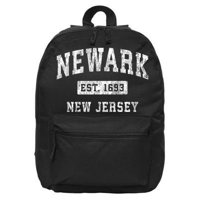 Newark New Jersey Nj Vintage Established Sports 16 in Basic Backpack