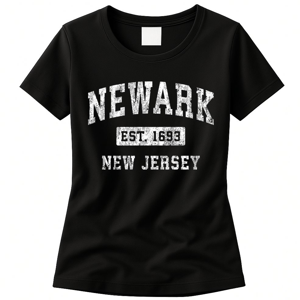 Newark New Jersey Nj Vintage Established Sports Womens T-Shirt