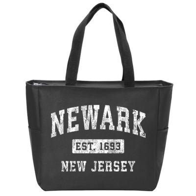 Newark New Jersey Nj Vintage Established Sports Zip Tote Bag