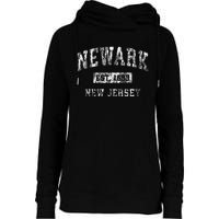 Newark New Jersey Nj Vintage Established Sports Womens Funnel Neck Pullover Hood