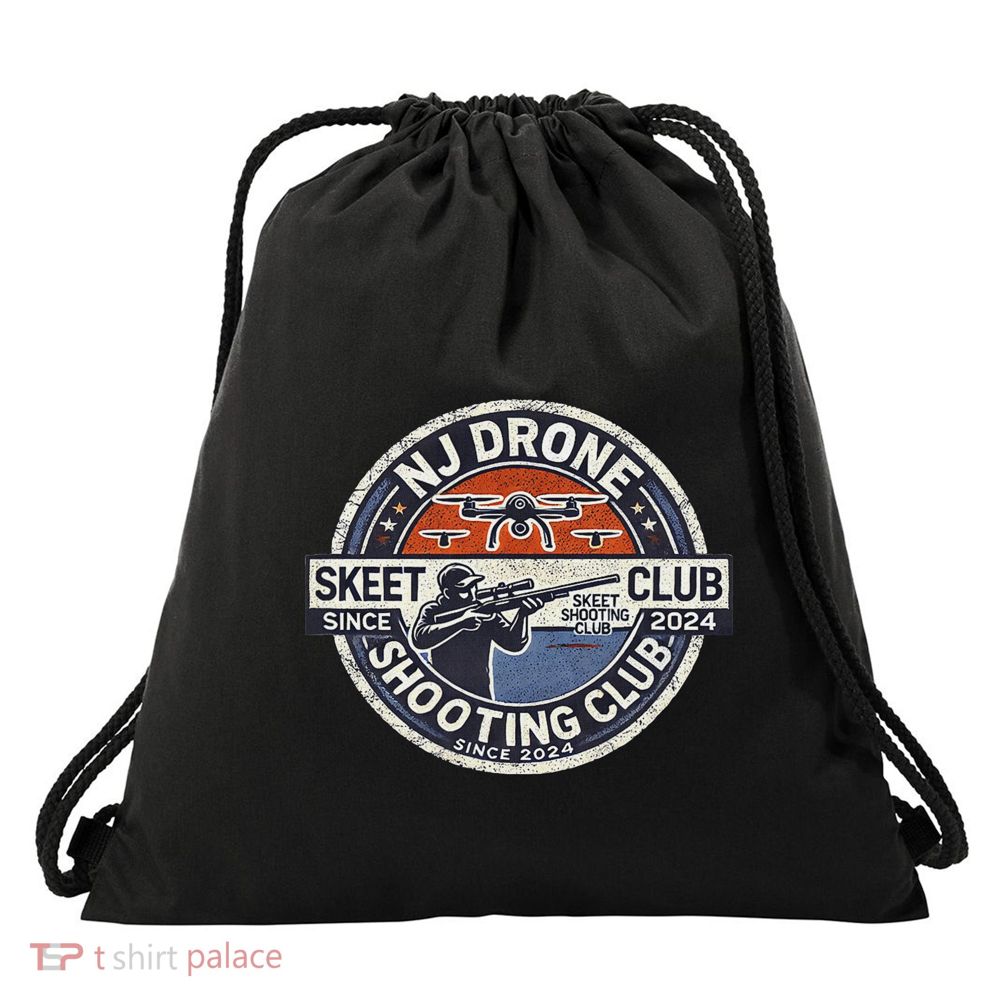 Nj New Jersey Drone Skeet Shooting Club Drawstring Bag