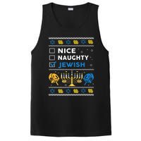 Nice Naughty Jewish Ugly Hanukkah Sweater Chanukah Jew Xmas PosiCharge Competitor Tank