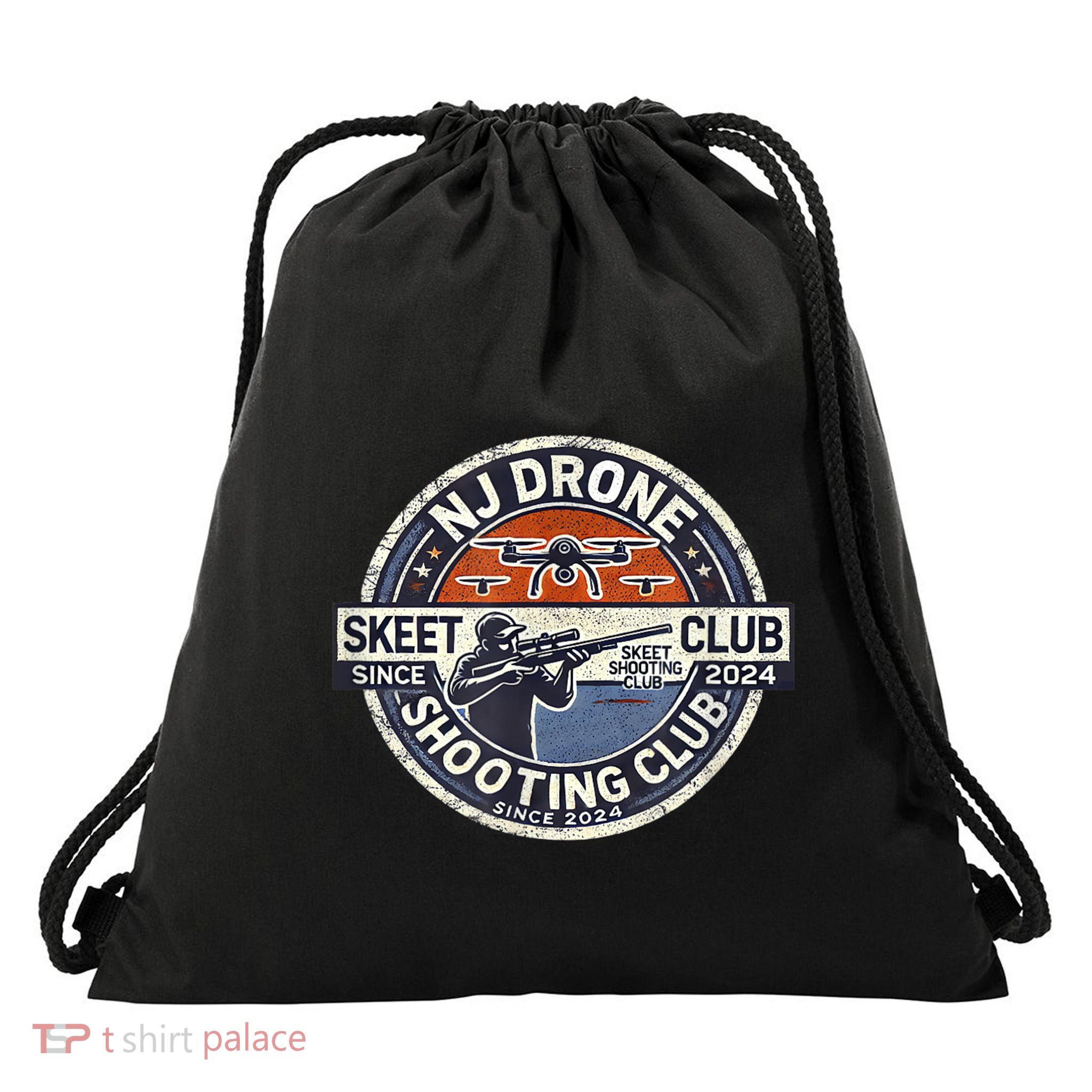 Nj New Jersey Drone Skeet Shooting Club Drawstring Bag